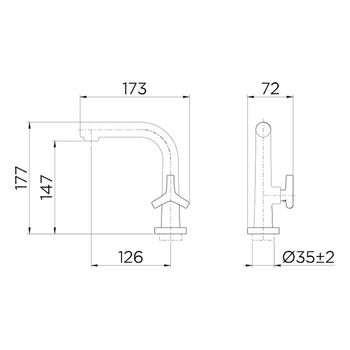 Torneira para Banheiro Mesa Triplus Cromada - 00872406 - Docol