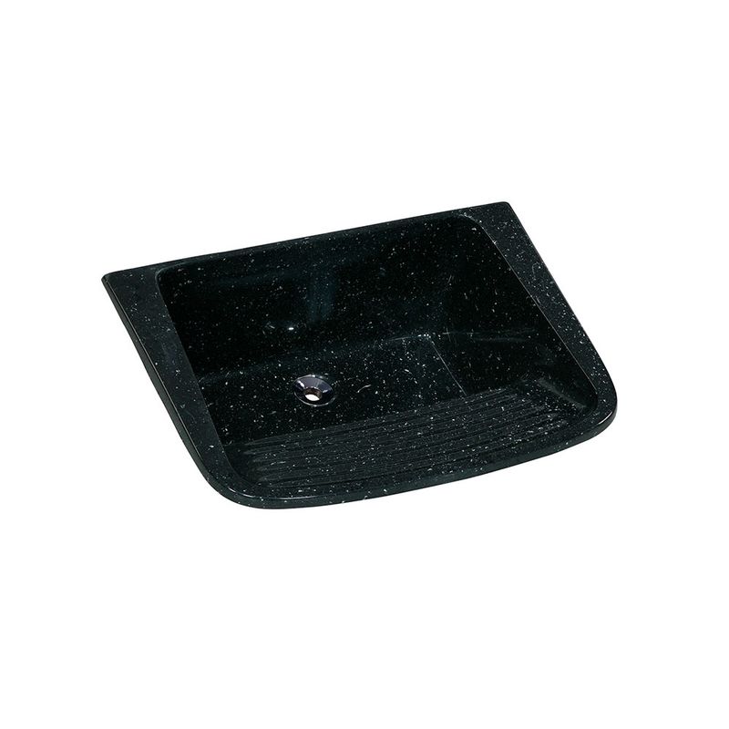 Tanque Granito Sintético Simples com Coluna Nº 1 60x46cm Preto