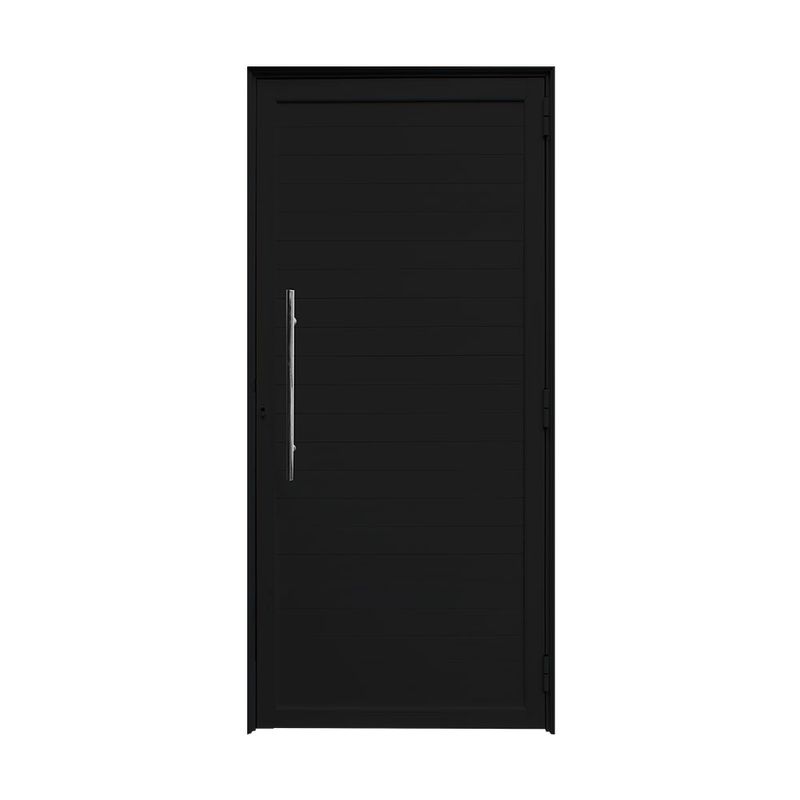 Porta De Abrir Lambri Com Puxador Premium Preto Esquerda 214x96cm