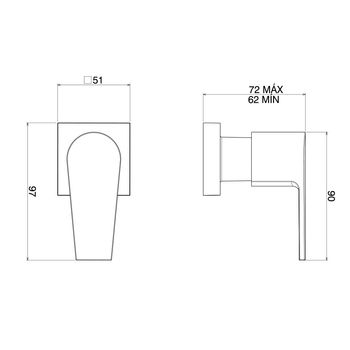 Acabamento Registro Level Black Matte 3/4 4616 BL26.MT - Deca