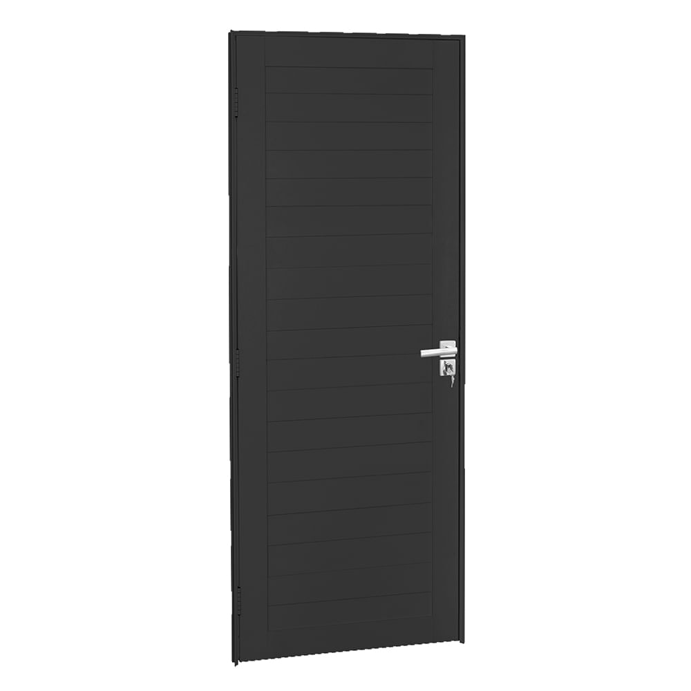 Porta Lambri de Alumínio Premium Black Direita 215x84cm - P13796