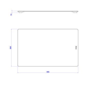 Tabua de Vidro Preta para Cozinha 48cm - AC.300.48.TAB.VD - Deca