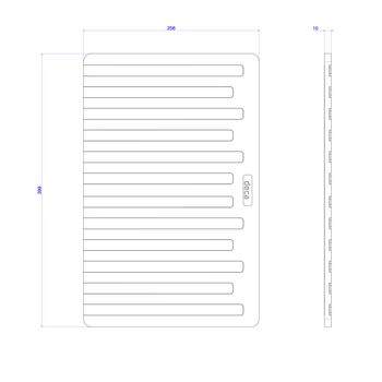 Tabua Step para Cozinha Preta - AC.300.40.STEP - Deca
