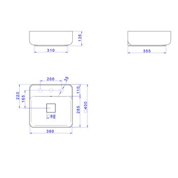 Cuba para Lavatorio de Apoio com Deck Marrom Fosco 40cm - L.11040.M.22 - Deca