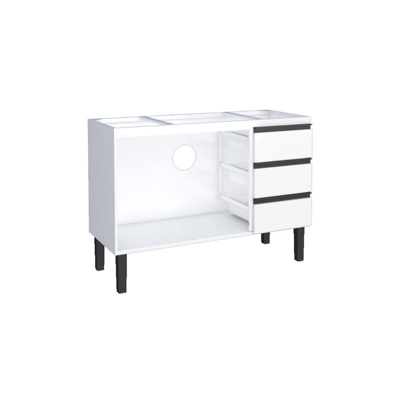 Gabinete de Aço Netuno 1,20m Branco - Cozimax - Padovani