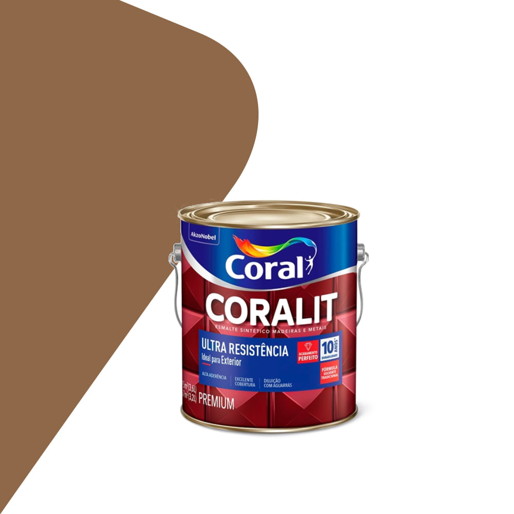 Esmalte Sintético Brilhante Coralit Conhaque 3,6L - Coral