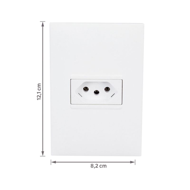 Conjunto Tomada 2P+T 20A 4x2 Branco Pial Plus - 615081BC - Legrand