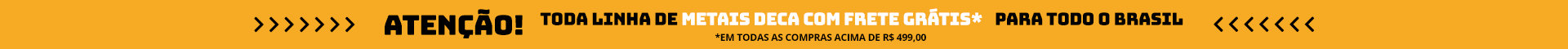 Banner de promoção de frete grátis em compras acima de 499 reais para  alinha de metais da marca Deca